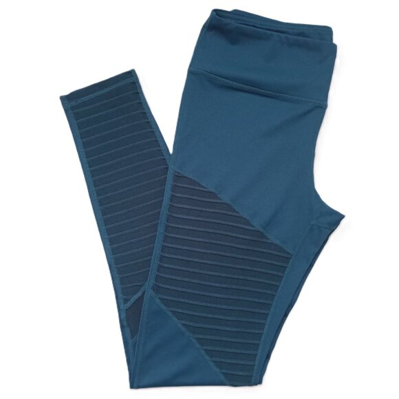 Mono B Leggings Women's Teal Pull On Long Stretch Athletic Pants Size Small - Picture 6 of 6